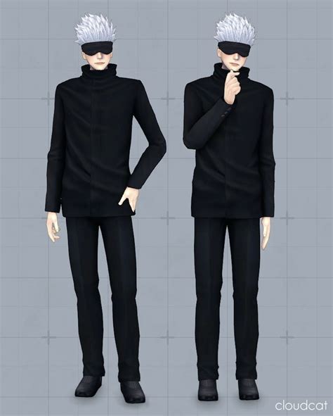 Satoru Gojo Outfit Cloudcat In 2024 Sims 4 Free Sims 4 Outfits