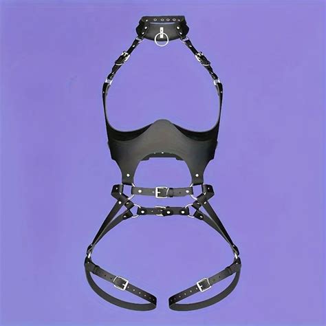 Sexy Leather Lingerie Harness Set Bdsm Bondage Lingerie Woman Body