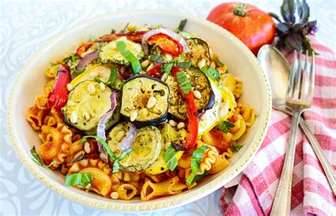 Pasta With Marinara And Roasted Vegetables Tomato Wellness