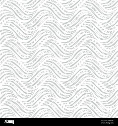 The Geometric Pattern With Wavy Lines Seamless Vector Background Gray And White Texture Stock