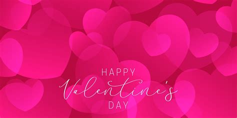 Valentines Day Banner With Pink Hearts Pattern 38802272 Vector Art At