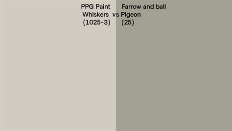 PPG Paint Whiskers 1025 3 Vs Farrow And Ball Pigeon 25 Side By Side