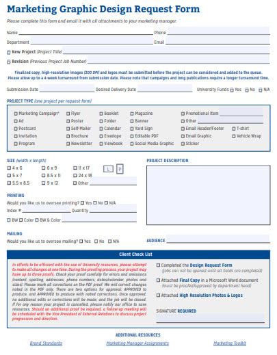 FREE 10+ Graphic Design Request Form Templates in PDF | MS Word