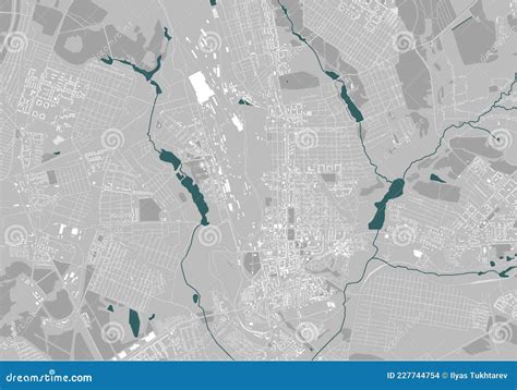 Map of the City of Makiivka, Ukraine Stock Vector - Illustration of ...