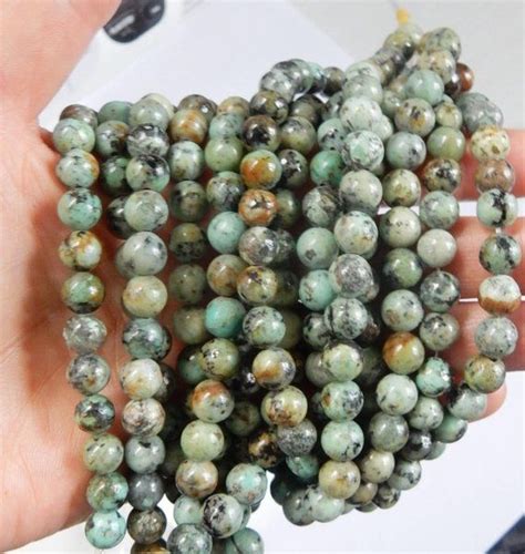 8mm African Turquoise Jasper Beads Round FULL STRAND African Turquoise