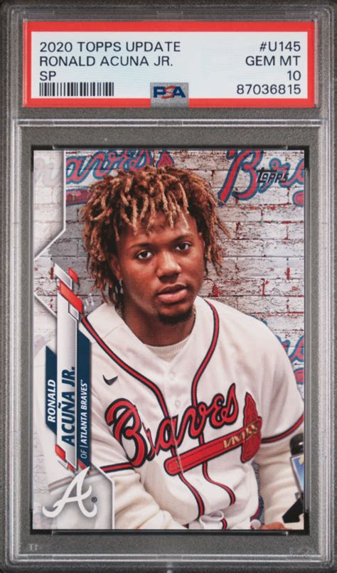 Ronald Acuna Jr Topps Update U Sp Variation Brick Wall In