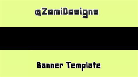 Plain Youtube Banner Template By Zemidesigns Youtube