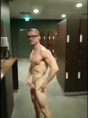 Flexing Naked In The Locker Room In Front Of Other Guys My Own