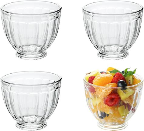 Hillspring 12 Oz Glass Ice Cream Bowls 45 Footed Dessert Dishes Clear Bowls For