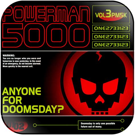 Powerman 5000 Anyone For Doomsday Album Cover Sticker Album Cover Sticker