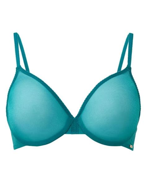 Gossard Glossie Sheer Bra In Blue Lyst