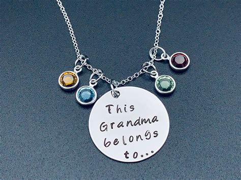 This Grandma Belongs To Handstamped Necklace Stainless Steel Necklace