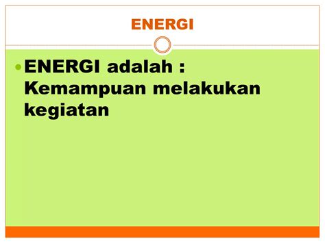 Materi IPA Kelas 3 Bab Energi Smter 2 PPT