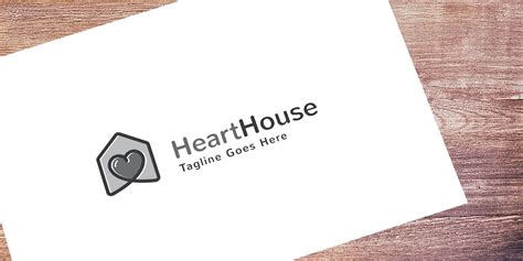 Heart House Logo Template By Cmonica Codester