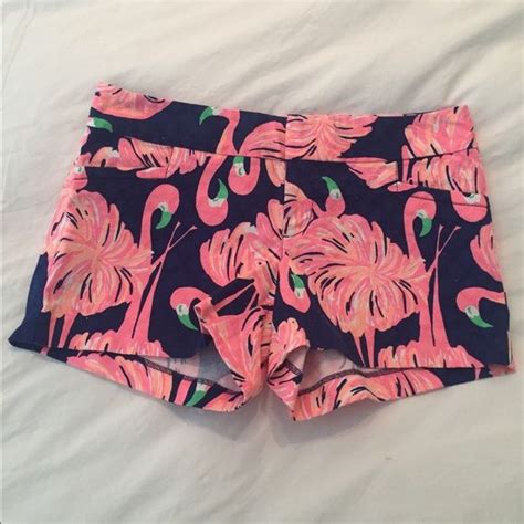 Lilly Pulitzer Pink Flamingo Shorts Size 6 Flamingo Shorts Lilly