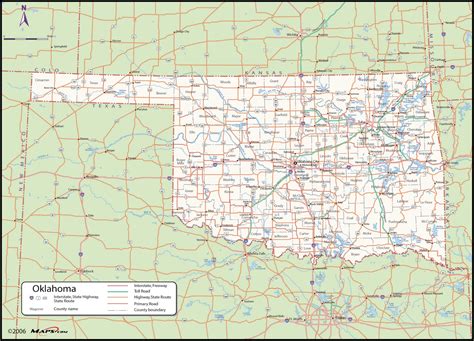 Oklahoma Counties Map With Names