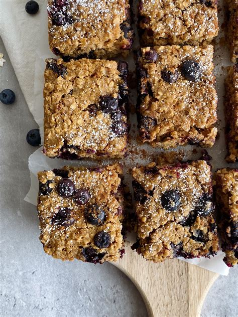 Baked Blueberry Oatmeal Bars Something Nutritious