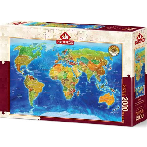 Comprar Puzzle Art Puzzle Mapa Geopol Tico Mundial De Piezas