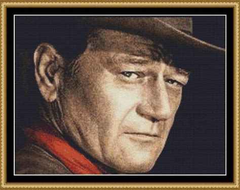 John Wayne Cross Stitch Pattern Pdf Format Delivered By Email This Is