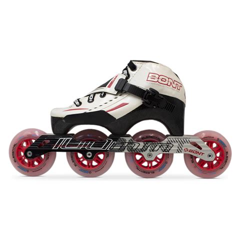 Роликовые коньки Bont Jet 3PT Белый Красный Пакет Скоростные коньки ...