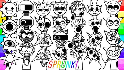 Incredibox Sprunki Coloring Pages New Color Phase 1 VS Phase 2 VS