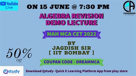 Algebra Revision Batch Demo Lecture I Mah Mca Mba Cet 2022 Youtube