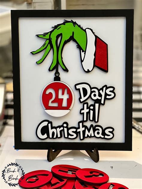 Grinch Christmas Countdown Christmas Countdown Advent Etsy