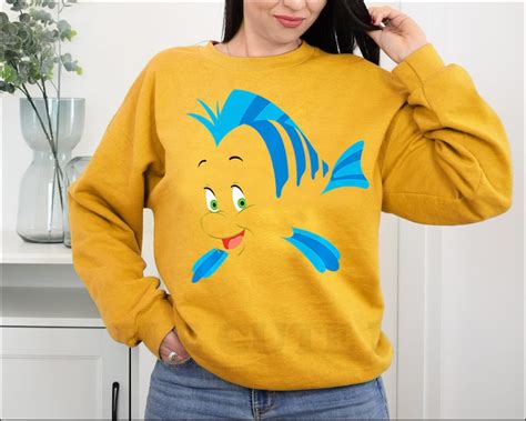 Disney The Little Mermaid Flounder Portrait Shirtflounder C Inspire