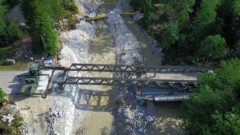 Bundesheer Behelfsbr Cke In Ru Bach Planm Ig Fertiggestellt Tennengau