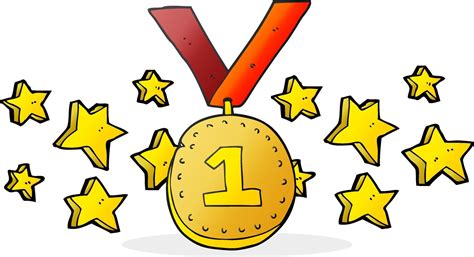 Freehand Drawn Cartoon First Place Medal 12014267 Vector Art At Vecteezy