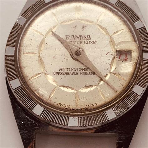 Swiss Movement Ramba De Luxe Watch For Parts And Repair Not Working