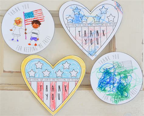 Free Printable Veteran's Day Cards for Kids to Color - Project Nursery