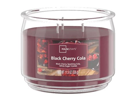 Mainstays 11.5oz Black Cherry Cola 3-Wick Glass Jar Candle - Walmart.com