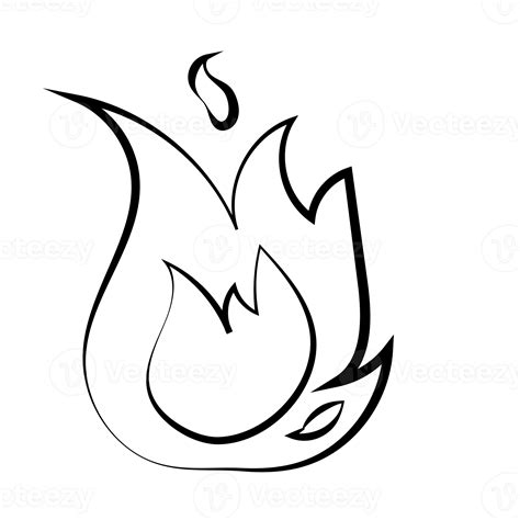 Fire Outline Cartoon 11098385 Png