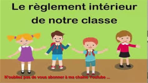 Le règlement intérieur de la classe YouTube