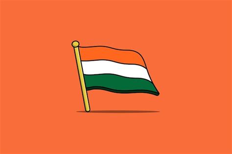 Premium Vector India Flag Logo Icon India Independence Day 15th Of August