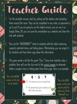 Christmas Order Of Operations Mystery Whodunnit Printable And Digital