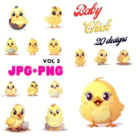 Chick Clipart Cute Chicken Png Cartoon Farm Animal Clipart Chick Fil