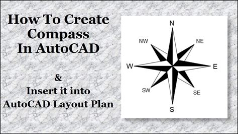 How To Create Compass In Autocad And Insert It Into Layout Plan Youtube