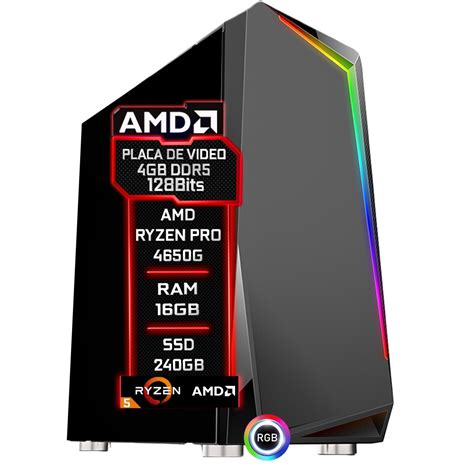 Pc Gamer F Cil Amd Ryzen Pro G Ghz Gb Ddr Amd Radeon Gb