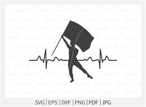 Male Color Guard Svg File Marching Band Color Guard Split Etsy