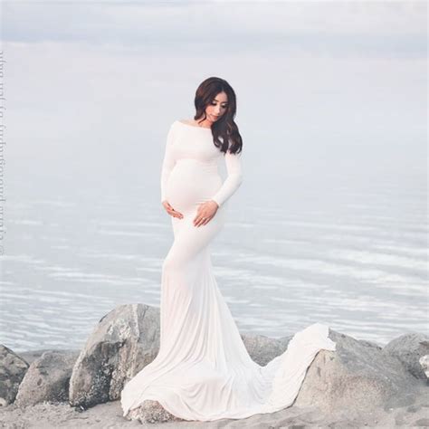 Maternity Gown For Photo Shoots Fitted Maternity Dress Etsy