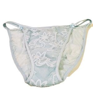 Victoria S Secret Intimates Sleepwear Nwot Victorias Secret Lacey String Bikini Panties