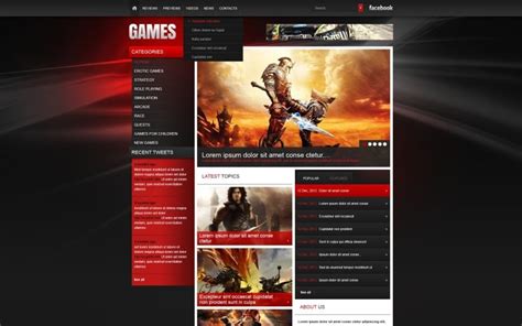 Шаблон сайта игр - Games - HTML5 профессиональный шаблон