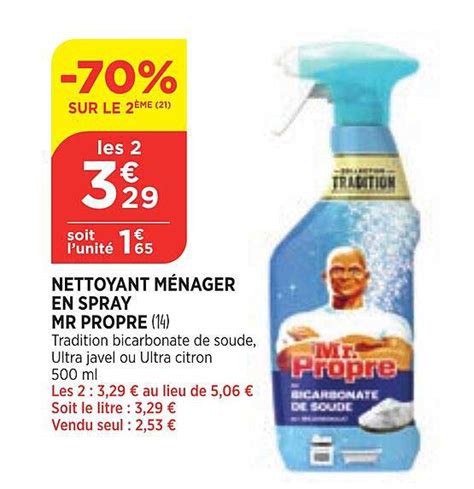 Promo Nettoyant M Nager En Spray Mr Propre Chez Bi Icatalogue Fr