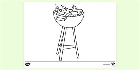 Free Barbecue Colouring Sheet Colouring Sheets Twinkl