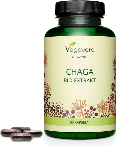 Chaga Bio Vegavero Mg Fungo Inonotus Obliquus Con