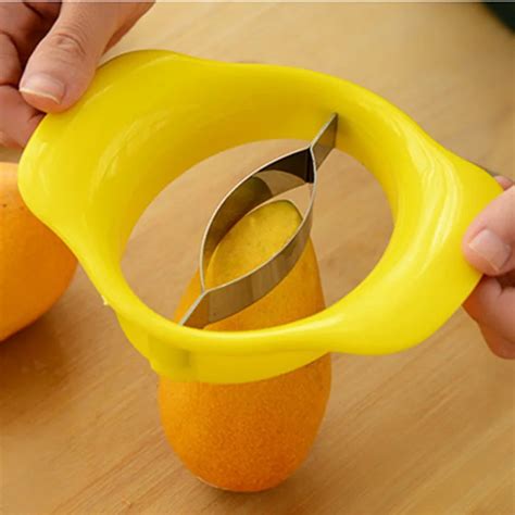 Hoomall 1pc Stainless Steel Mango Cut Creative Kitchen Mango Splitter Fruit Kitchen Gadget