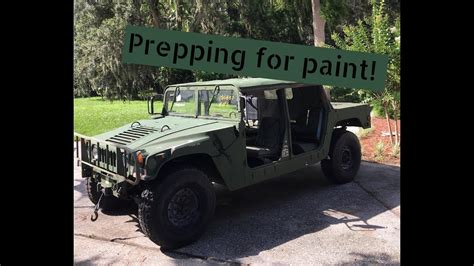 Humvee Build Prepping The Interior Ready For Camo Paint Youtube