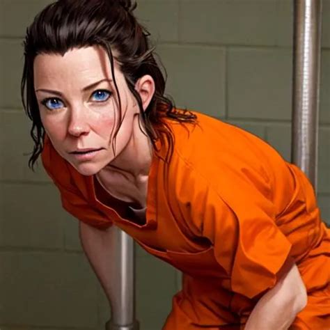 Evangeline Lilly In Prison Wearing Orange Scrubs Pr Openart